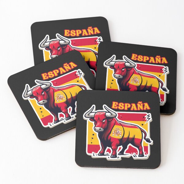 Item preview, Angry Spanish Bull Logo with Spain Flag and España Text designed and sold by Psycho-Crazy.