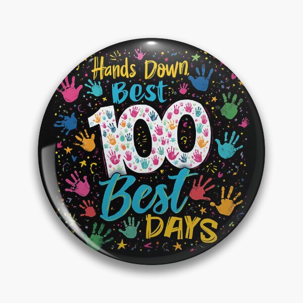 Item preview, Hands Down Best 100 Days of School Colorful Handprint Design designed and sold by Vago.