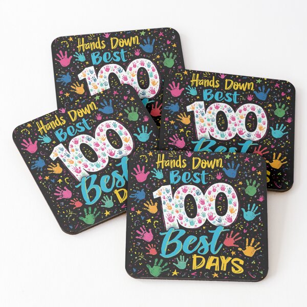 Item preview, Hands Down Best 100 Days of School Colorful Handprint Design designed and sold by Vago.