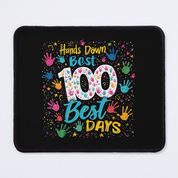 Item preview, Hands Down Best 100 Days of School Colorful Handprint Design designed and sold by Vago.