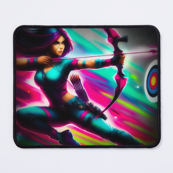 Item preview, Female archer, Barebow archery, target designed and sold by Drone-tees.