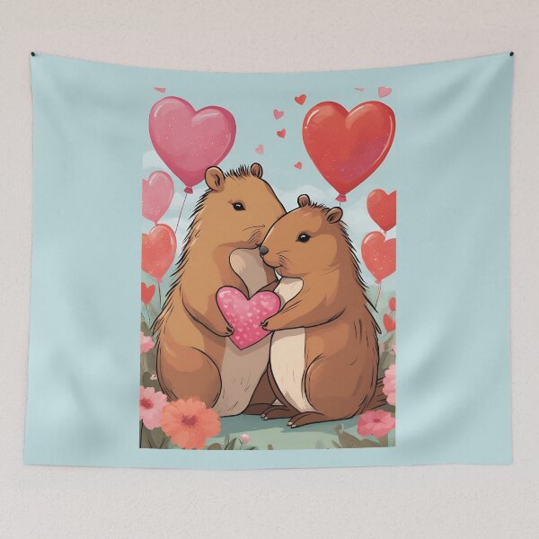 Item preview, CAPYBARAS LOVE , CAPYBARA designed and sold by GOLDENGARDENART.