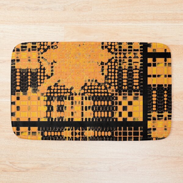 Item preview, Dotty distorted sunflower tile designed and sold by bekki smith.