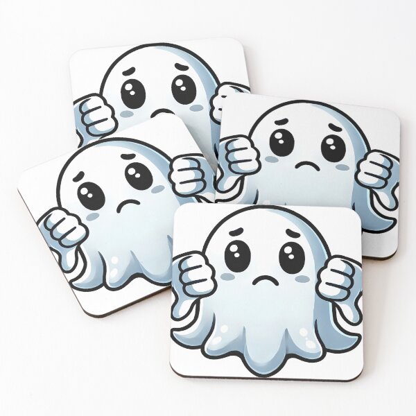 Item preview, Cute sad ghost of disapproval with thumbs down designed and sold by Giuseppe Cammino.