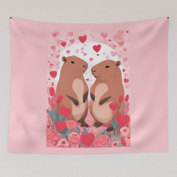 Item preview, CAPYBARAS LOVE , CAPYBARA, LOVE designed and sold by GOLDENGARDENART.