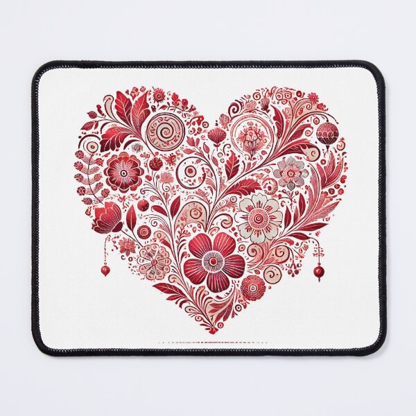 Item preview, Red heart-shaped flower and leaves designed and sold by KwangCB.