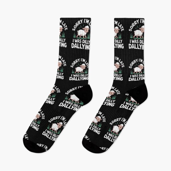 Item preview, Sorry I'M Late I Was Dilly Dallying Cute Lamb - This funny gift is perfect for anyone who loves adorable animals, playful humor, and embracing a carefree attitude! designed and sold by ZyziowskyArt.
