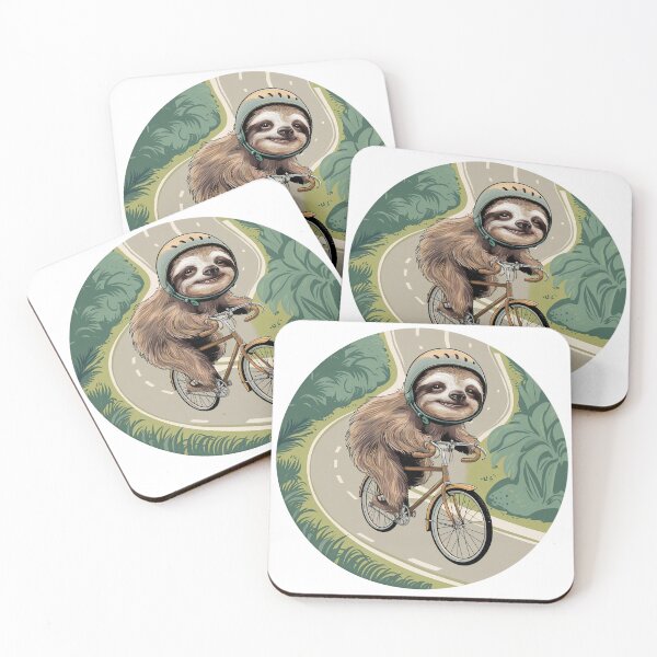 Item preview, Funny Cute Cycling Sloth for Bike Lovers Father designed and sold by Laugh-Lines.