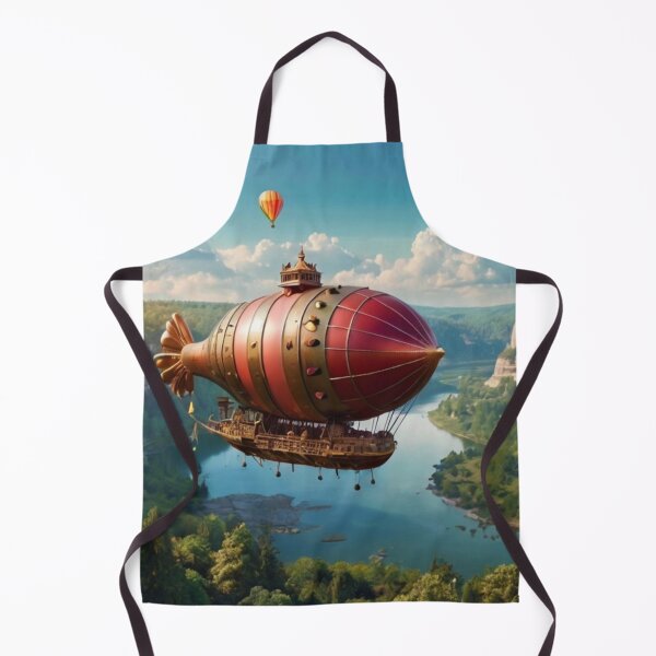 Item preview, Celestial Voyage: Airship Above Magical Mountains designed and sold by BlareBlare.