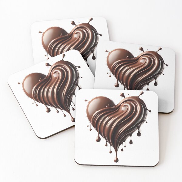 Item preview, Melting brown heart-shaped chocolate designed and sold by KwangCB.
