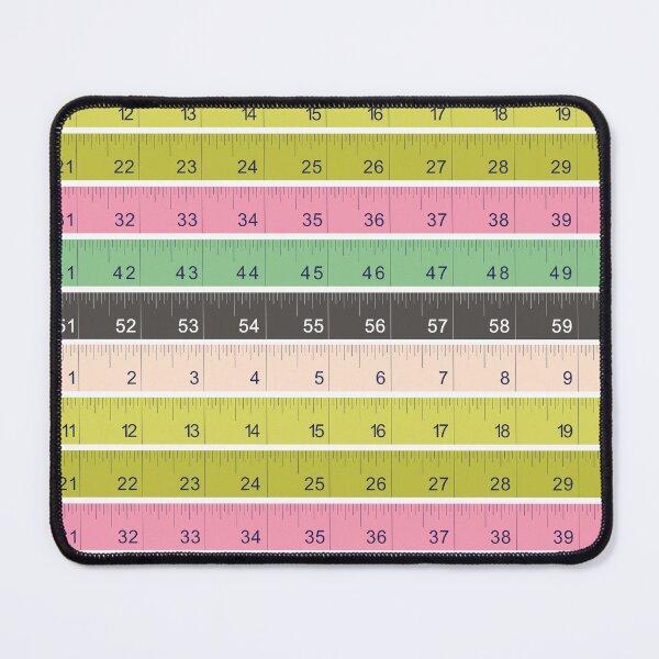 Item preview, Pink and green sewing measuring tape pattern designed and sold by kapotka.