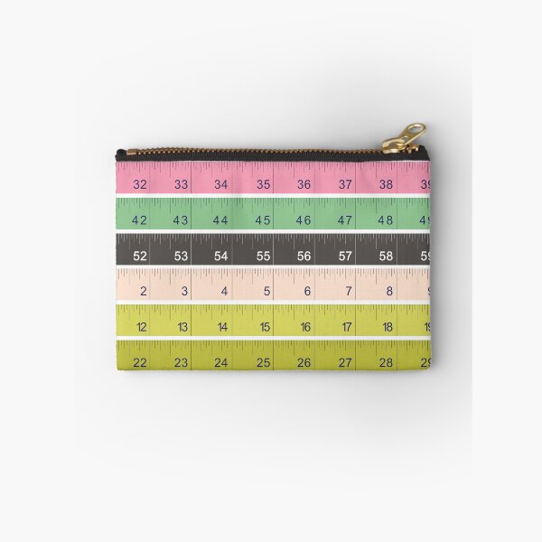 Item preview, Pink and green sewing measuring tape pattern designed and sold by kapotka.