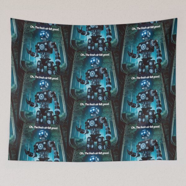 Item preview, Robot Happy in the Woods designed and sold by Dogandesighn.