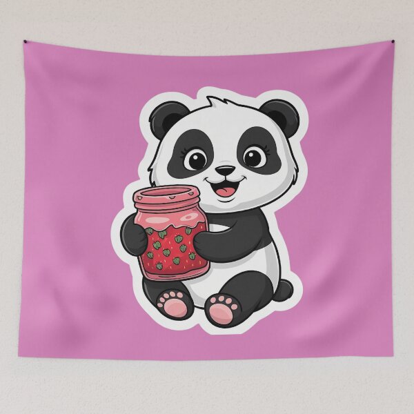 Item preview, Panda having Strawberry Jam| Berry Spreadable Delight | Gobble Gala  designed and sold by Kids GobbleGala.