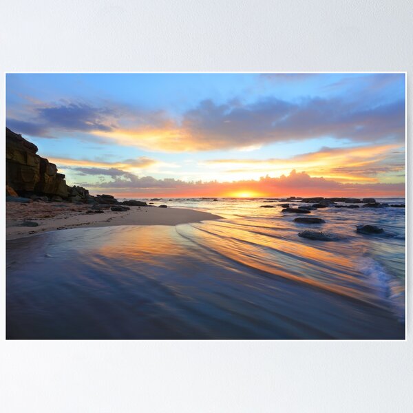 Item preview, Magnificent sunrise morning at Bateau beach Australia seascape landscape designed and sold by Cooee Collection.