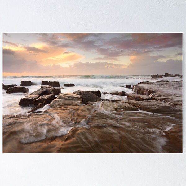 Item preview, Ocean surf and overflows at sunrise Forresters Beach Australia seascape designed and sold by Cooee Collection.