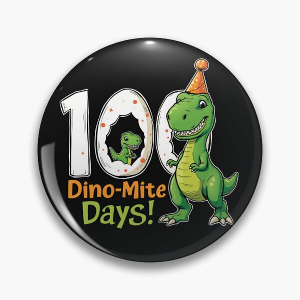 Item preview, 100 Dino-Mite Days Funny Dinosaur Celebration Design designed and sold by Vago.