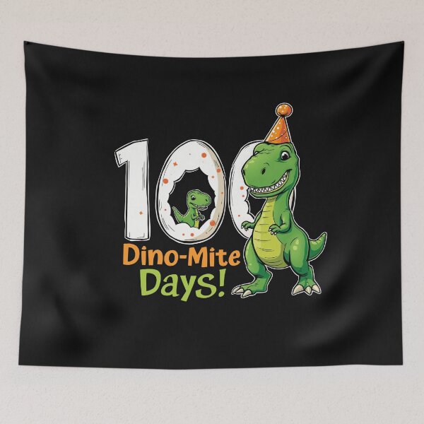 Item preview, 100 Dino-Mite Days Funny Dinosaur Celebration Design designed and sold by Vago.