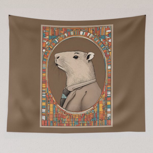 Item preview, PICTURE IKON CAPYBARA , CAPYBARA,  designed and sold by GOLDENGARDENART.