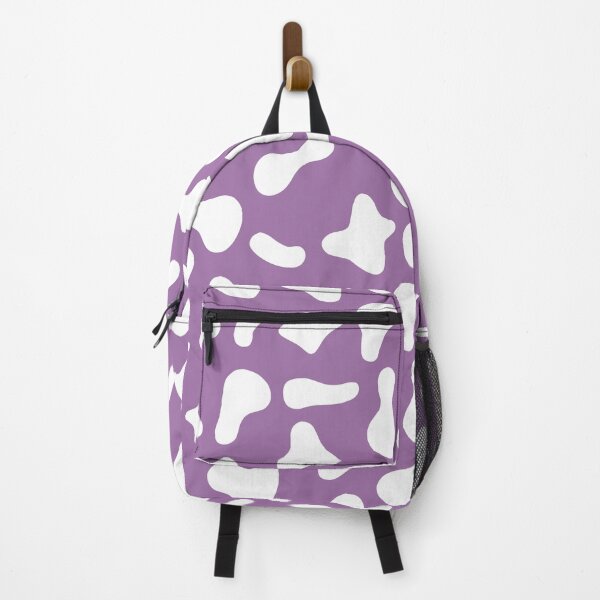 Aperçu de l'œuvre Motif vache blanche sur fond violet | Motif vache Holstein créée et vendue par PatternPen.