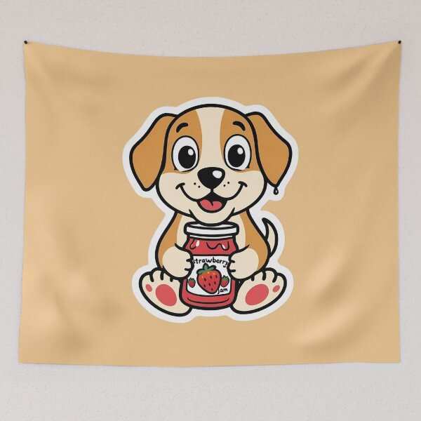 Item preview, Dog having Strawberry Jam| Berry Spreadable Delight | Gobble Gala  designed and sold by Kids GobbleGala.