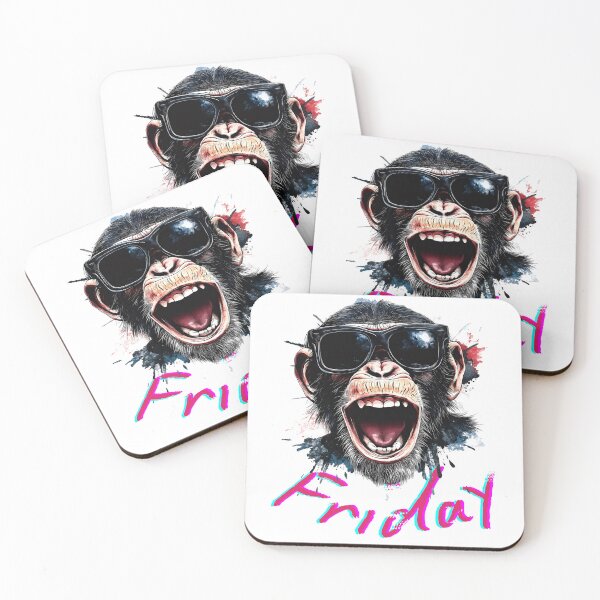 Item preview, Friday Party Design: Cool Monkey Motif with Sunglasses designed and sold by inksavvystudio.