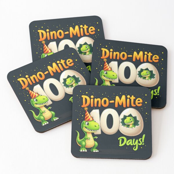 Item preview, Dino-Mite 100 Days Celebration Design – Cute Dinosaur Party Art designed and sold by Vago.