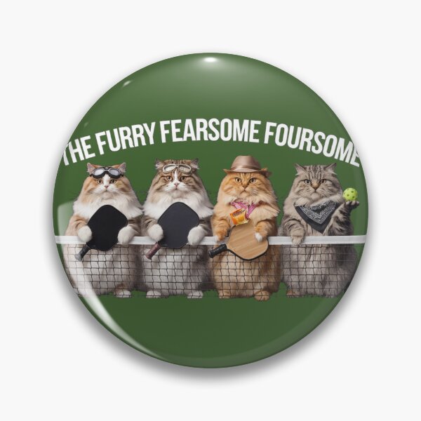 Item preview, Furry Foursome Pickleball Kitties #2 designed and sold by ChonkingHazard.