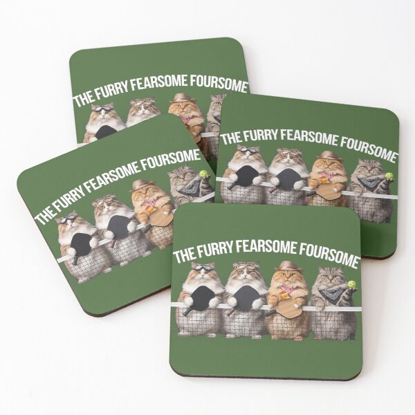 Item preview, Furry Foursome Pickleball Kitties #2 designed and sold by ChonkingHazard.