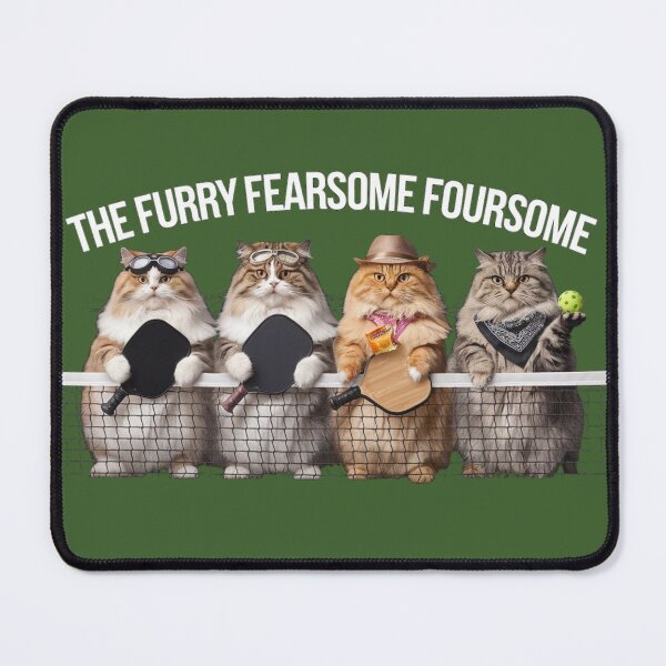 Item preview, Furry Foursome Pickleball Kitties #2 designed and sold by ChonkingHazard.