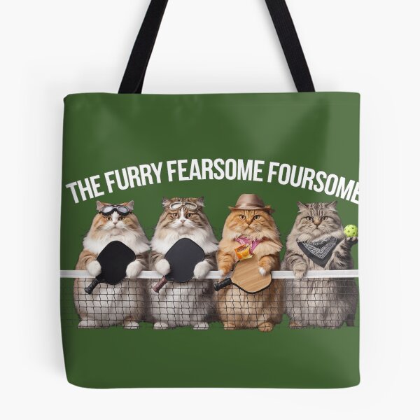 Item preview, Furry Foursome Pickleball Kitties #2 designed and sold by ChonkingHazard.