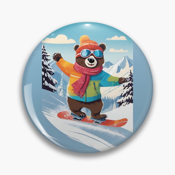 Item preview, Winter Bear, Snowboard Bear, Snowboard, designed and sold by GOLDENGARDENART.