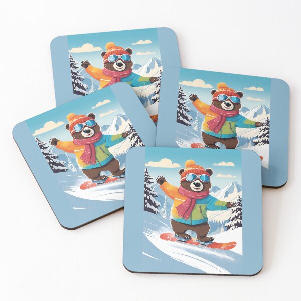 Item preview, Winter Bear, Snowboard Bear, Snowboard, designed and sold by GOLDENGARDENART.