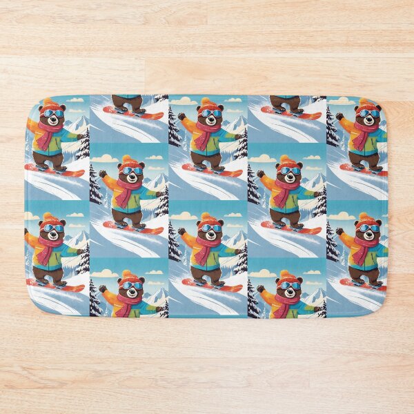 Item preview, Winter Bear, Snowboard Bear, Snowboard, designed and sold by GOLDENGARDENART.