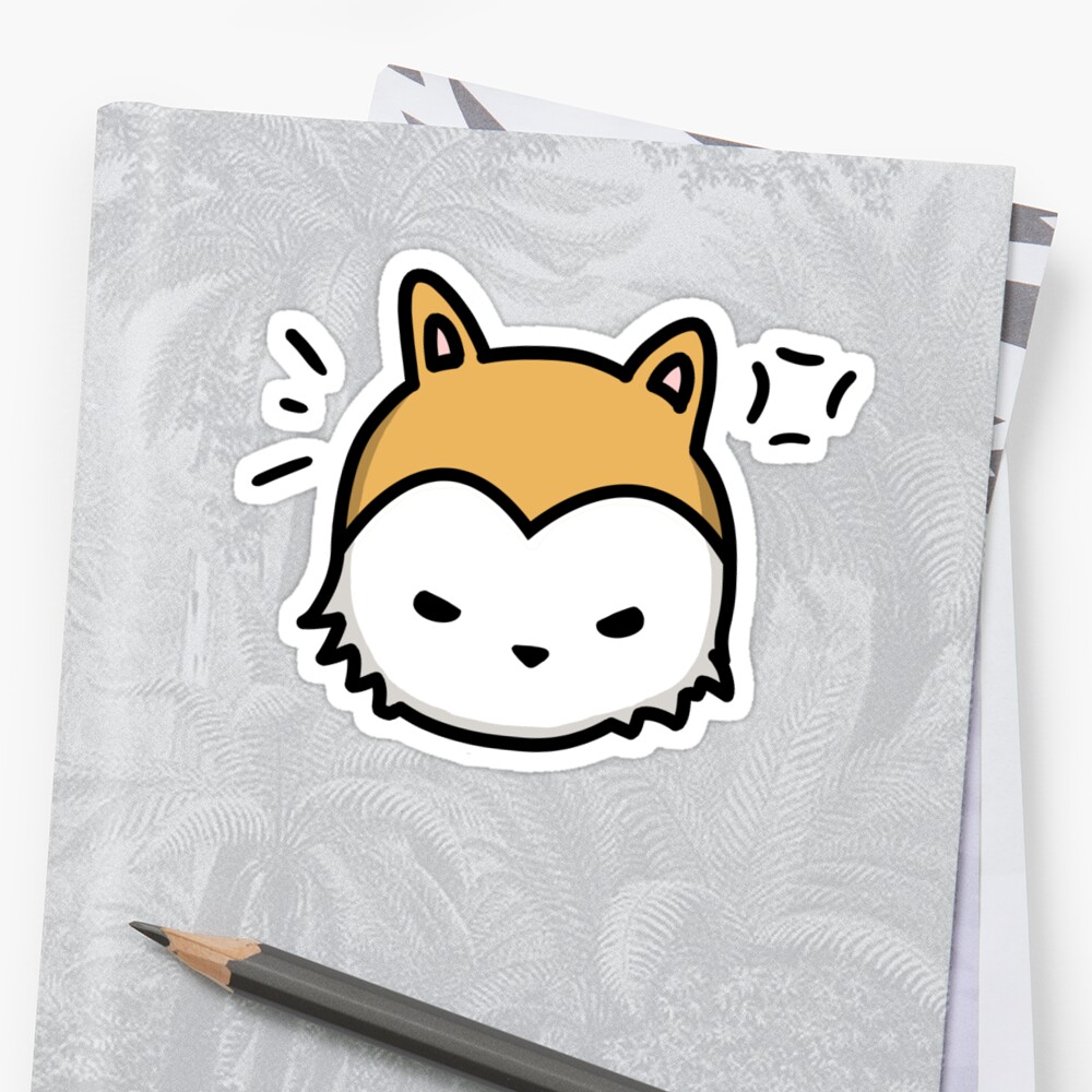 angry shiba pillow