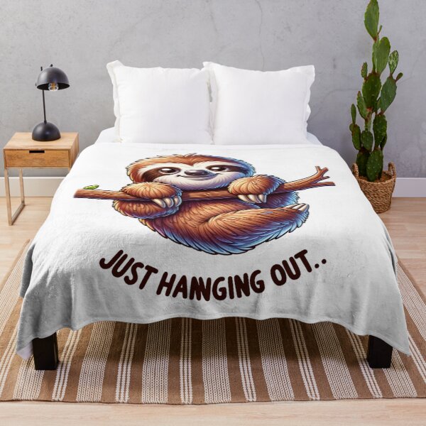 Item preview, Sloth hangs out Funny Saying Design designed and sold by ClothingByLenni.