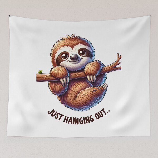 Item preview, Sloth hangs out Funny Saying Design designed and sold by ClothingByLenni.