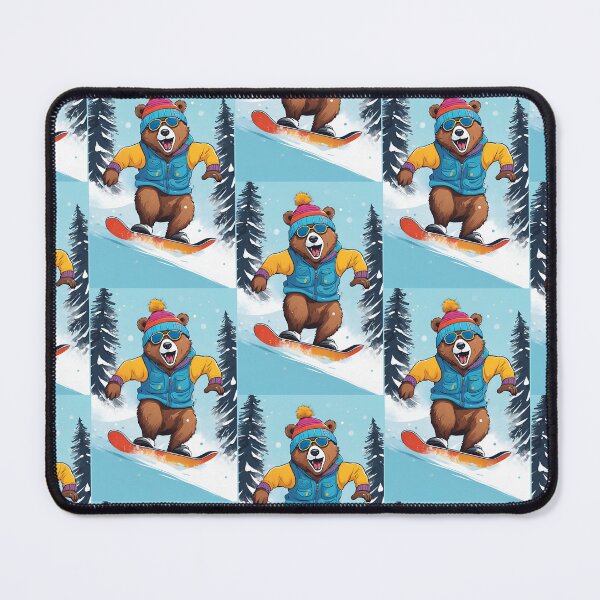 Item preview, Winter Brown Bear, Snowboard Bear, Snowboard, designed and sold by GOLDENGARDENART.