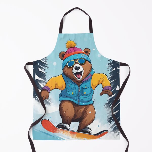 Item preview, Winter Brown Bear, Snowboard Bear, Snowboard, designed and sold by GOLDENGARDENART.