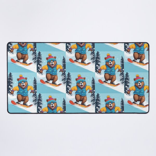 Item preview, Winter Brown  Bear, Snowboard Bear, Snowboard, designed and sold by GOLDENGARDENART.