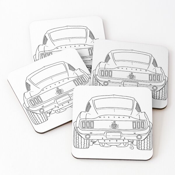 Item preview, Ford Mustang Lineart (Black) designed and sold by SSR-art.