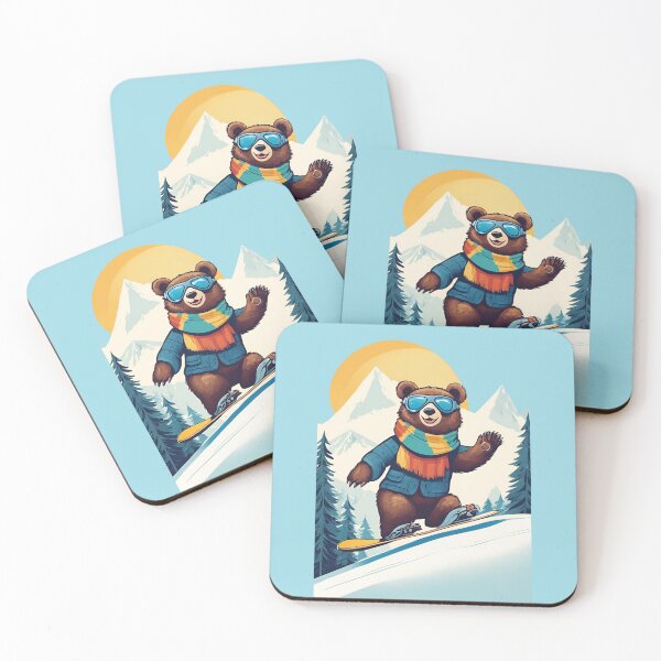 Item preview, Brown  Bear, Snowboard Bear, Snowboard, designed and sold by GOLDENGARDENART.