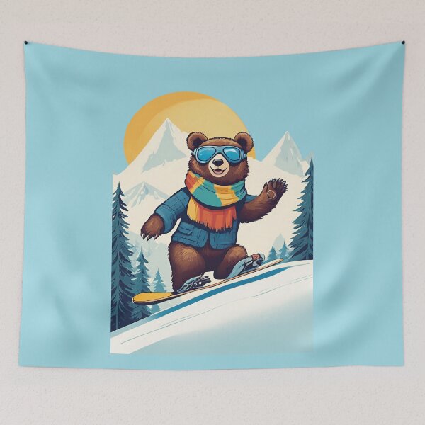 Item preview, Brown  Bear, Snowboard Bear, Snowboard, designed and sold by GOLDENGARDENART.