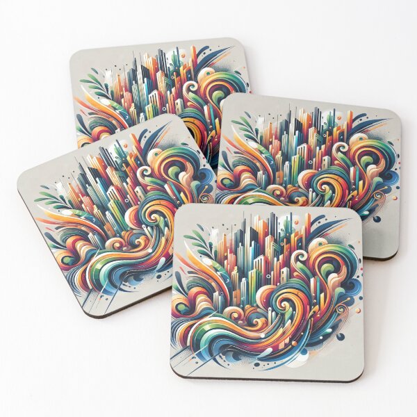 Item preview, colorful city designed and sold by fribo.