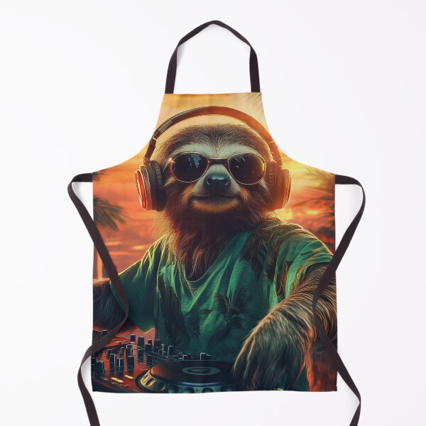 Item preview, DJ Faultier at Sunset – Tropical Party Vibes designed and sold by inksavvystudio.