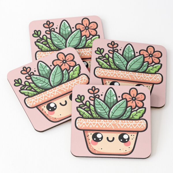 Item preview, Cute Kawaii Succulent Pot Plant designed and sold by Kawaiidiss.