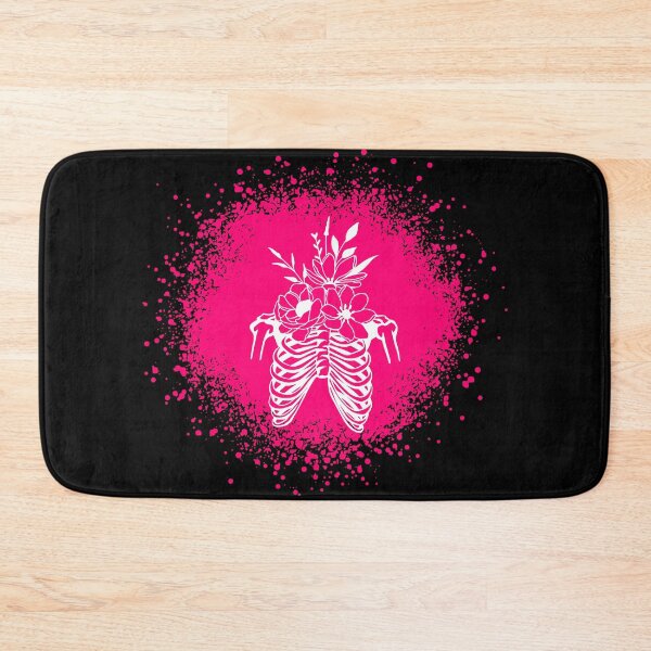 Item preview, Floral Skeleton Ribcage Design | Bold Pink Splash Art designed and sold by DearPrint.