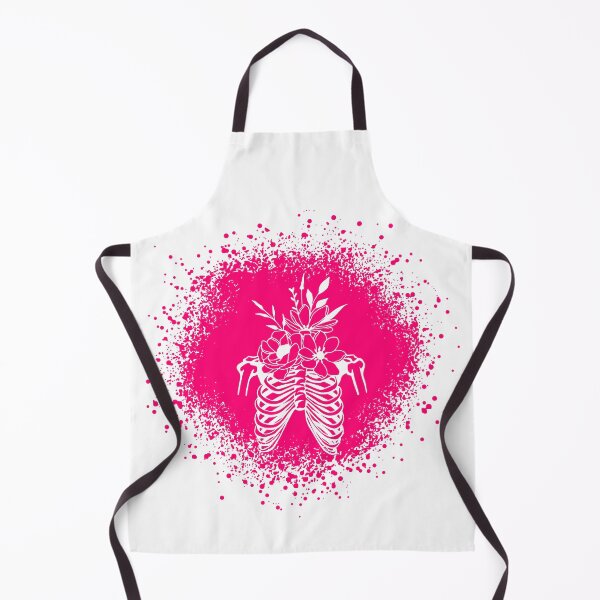 Item preview, Floral Skeleton Ribcage Design | Bold Pink Splash Art designed and sold by DearPrint.
