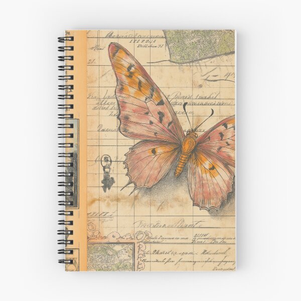 Item preview, Butterfly on Vintage Paper. Retro design. designed and sold by Shoot-The-Moon.