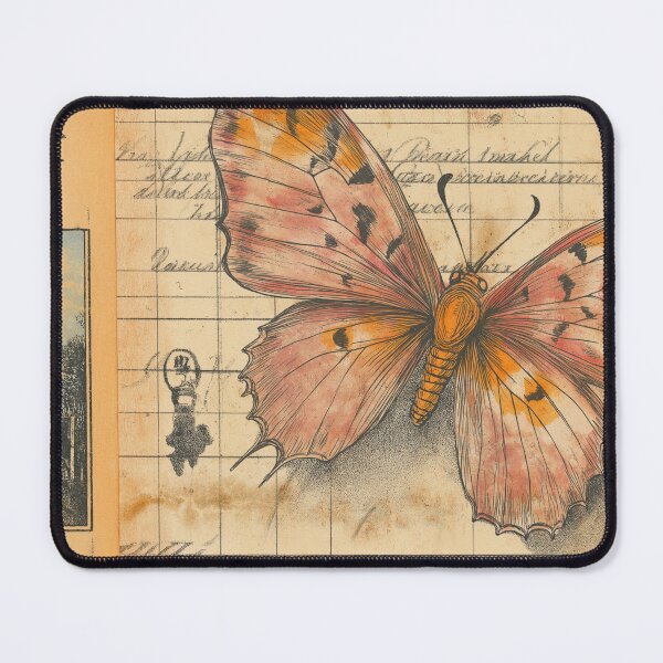 Item preview, Butterfly on Vintage Paper. Retro design. designed and sold by Shoot-The-Moon.